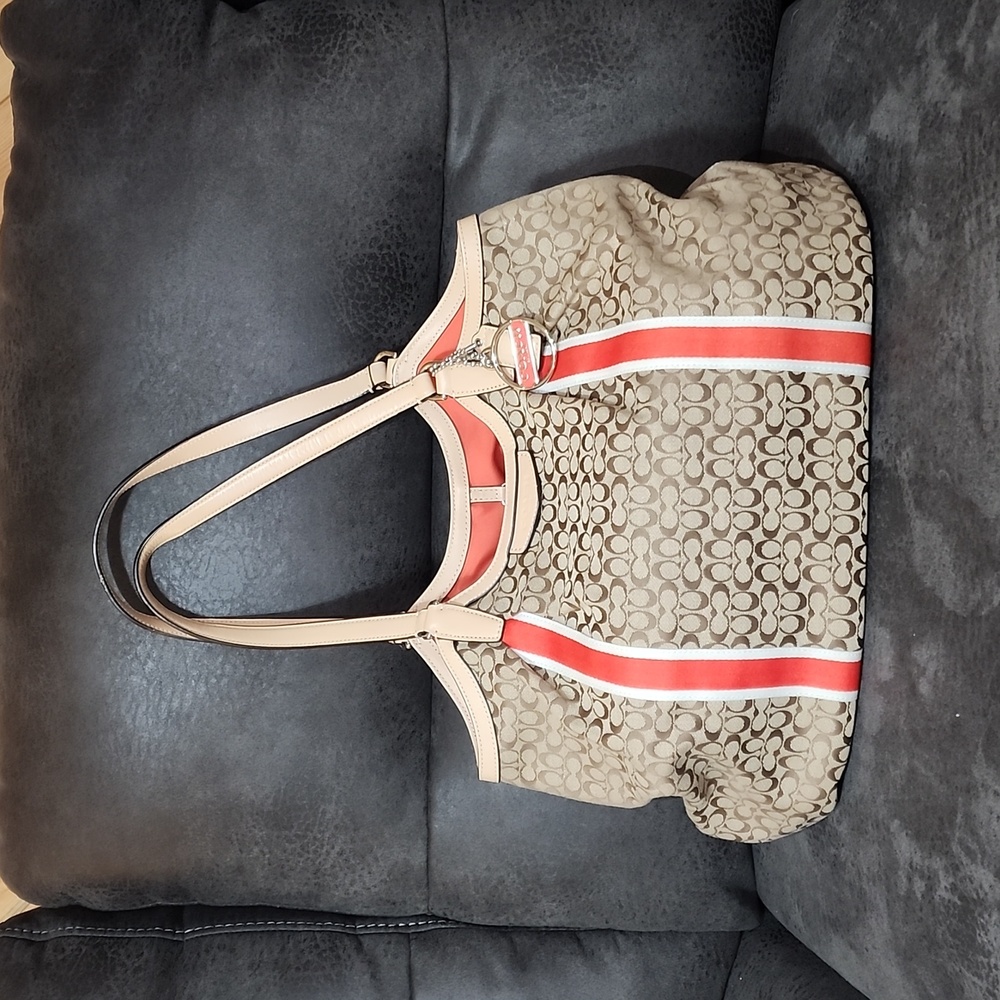 Coach Purse - Orange and Brown